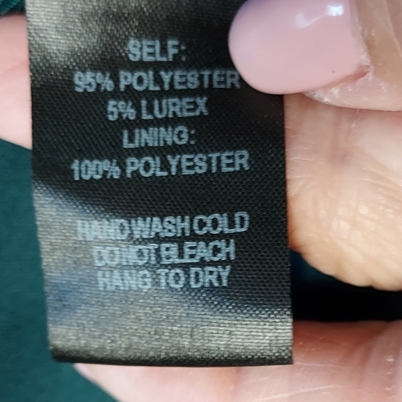 Lulu's Teal metallic mini skater cocktail dress rn 155839 med - Picture 14 of 14